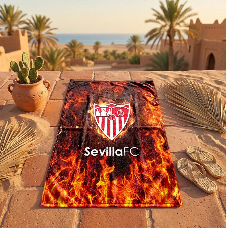 Пляжное полотенце из микрофибры Sevilla FC, быстросохнущее, впитывающее, большое, для пляжа, плавания, путешествий