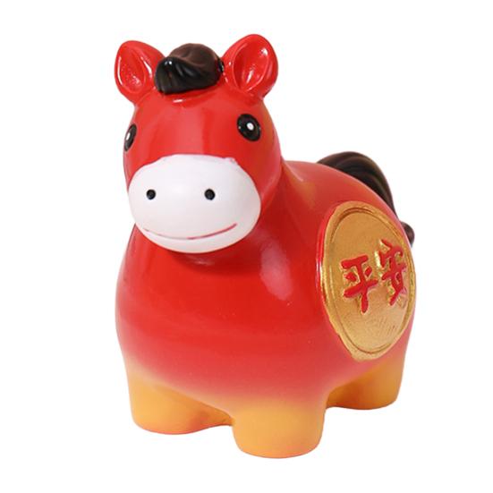 Мультяшная фигурка лошади Yousheng Приносит удачу, богатство, мини-статуэтка лошади, игрушка-непоседа «Весенняя лошадь», новогоднее украшение-орнамент