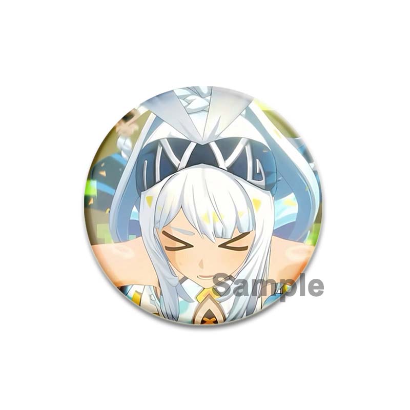 Anime Game Genshin Impact Mualani Soft Button Pins Character Kinich X Mualani Fanart Brooch Handmade Badge Fans Collection Gifts