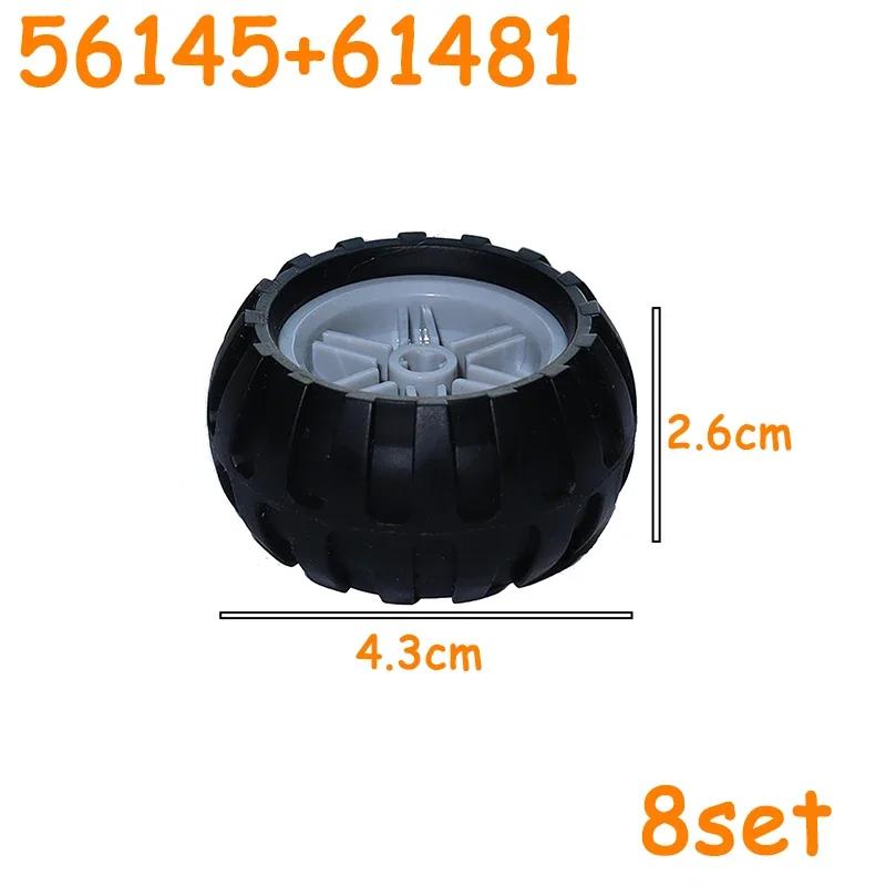 Колеса для автомобилей и грузовиков Ступицы Кирпичики MOC Технические Шины Колеса Крестообразное Отверстие Набор Мотоциклетные Шины и Диски Строительные Блоки