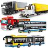 Технический Автобус Городской Автомобиль Школьный Автобус Контейнеровоз Строительные Блоки Грузовой Автомобиль Креативные MOC Гонки Игрушки