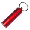Portable Sealed Jar Keychain Screw Lid Aluminum Alloy Waterproof Flat Bottom Hanging Mini Tablet Pill Storage Bottle Container Holder Key Ring