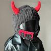 Motorcycle Helmet Cover Helmet Decoration Full Rabbit Plush Motocross Full Face Off Road Helmet Decoration Styling