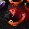 Electric Skeleton Halloween Candy Bowl Glowing Plastic Fruit Bowl Battery Powered Halloween Ghost Ornament Gift