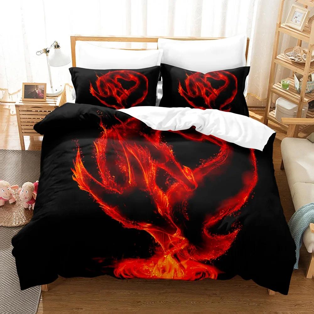 Мультяшная лиса Милая повязка на голову с цветком и пером Удобный пододеяльник Наволочка Комплект постельного белья Украшение детской спальни Домашний текстиль