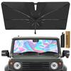 New BLUESEATE C Windshield Sunshade for Suzuki Jimny and JB74 2018 Present Sunshade with 10x Strong Heat UV Privacy Stays In and Storage Bag Included