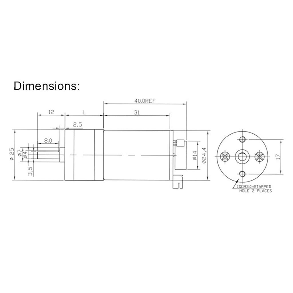 DC 12V DIY Encoder Gear Motor with Mounting 65mm Magnetic Micro Speed Reduction Motor for Engine Wheel Smart Car Robot Model Full Metal Gearbox 130