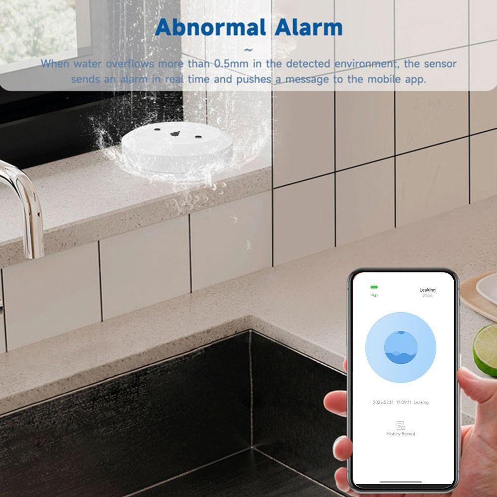 ZigBee Connectivity Water Leak Sensor Real-Time Alarm Leakage Sensor Flood Detector  Bathroom
