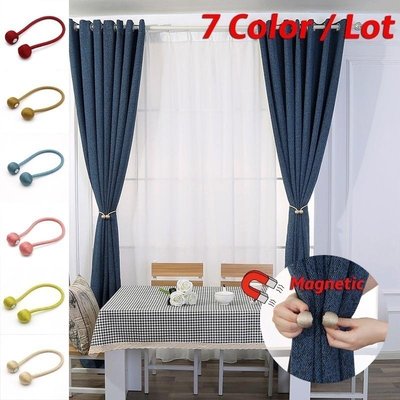Бестселлер, современные оконные шторы с пряжкой, магнитная пряжка, шнур для штор для гостиной, спальни, 7 цветов