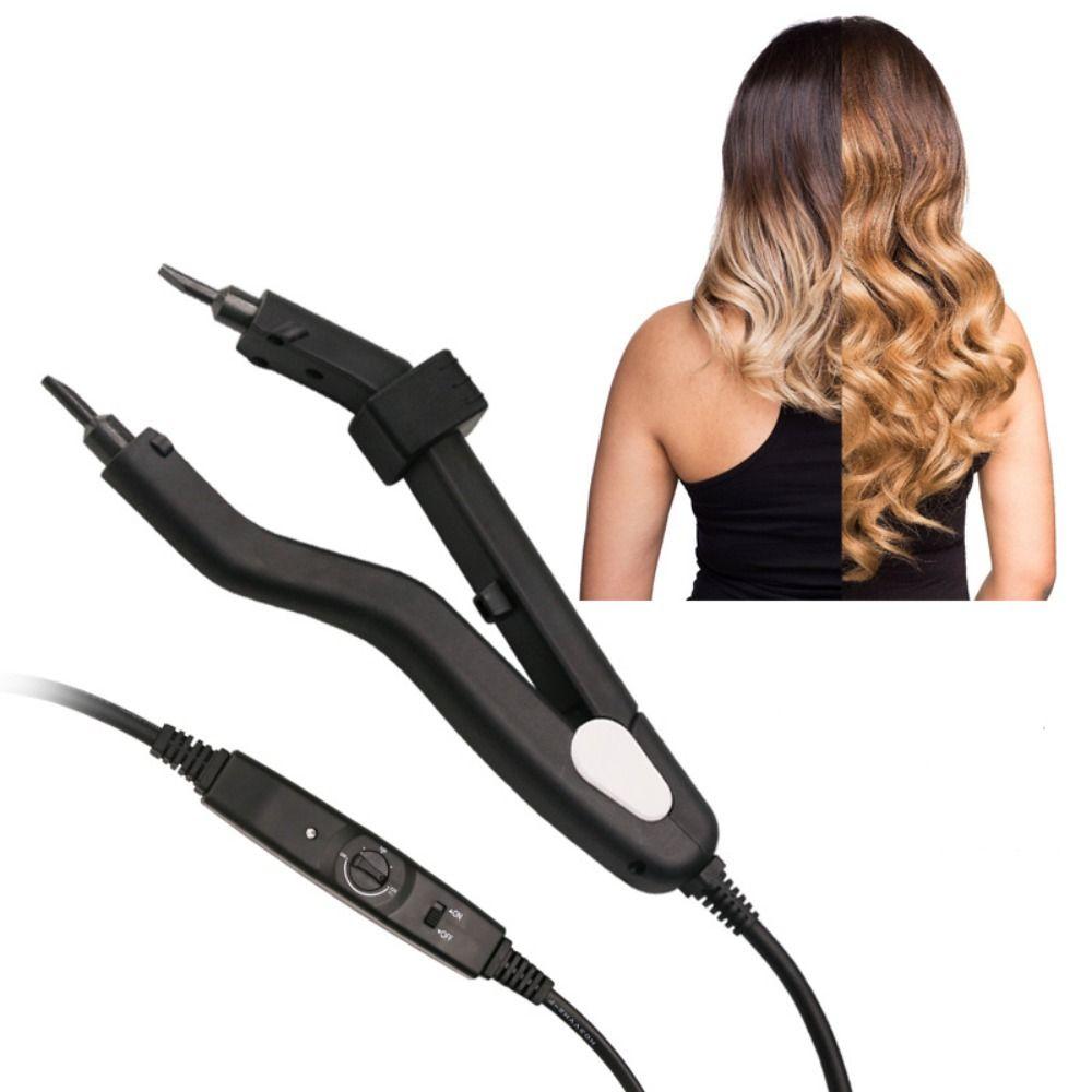 EU/US Plug Hair Extension Iron Adjustable Temperature Keratin Bonding Tools  Salon