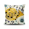 45X45CM Piano Key Wonderful Notes Decorative Pillowcase Car Sofa Art Piece Office Seat Cushion Cover Home Decoration