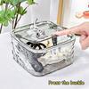 Transparent Storage Box Desktop Organizer With Press Type Lid Dressing Table Storage