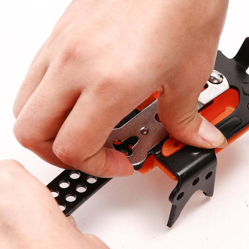 TPU 18-Tooth Large Claw Ice Climbing Non-Slip Shoe Covers with Tiger Tooth Design