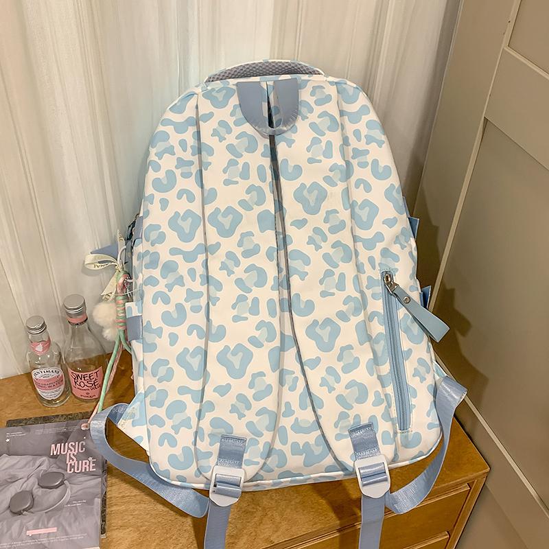 Рюкзак с леопардовым принтом для ученика средней школы, легкий школьный рюкзак, рюкзак большой вместимости для девочки