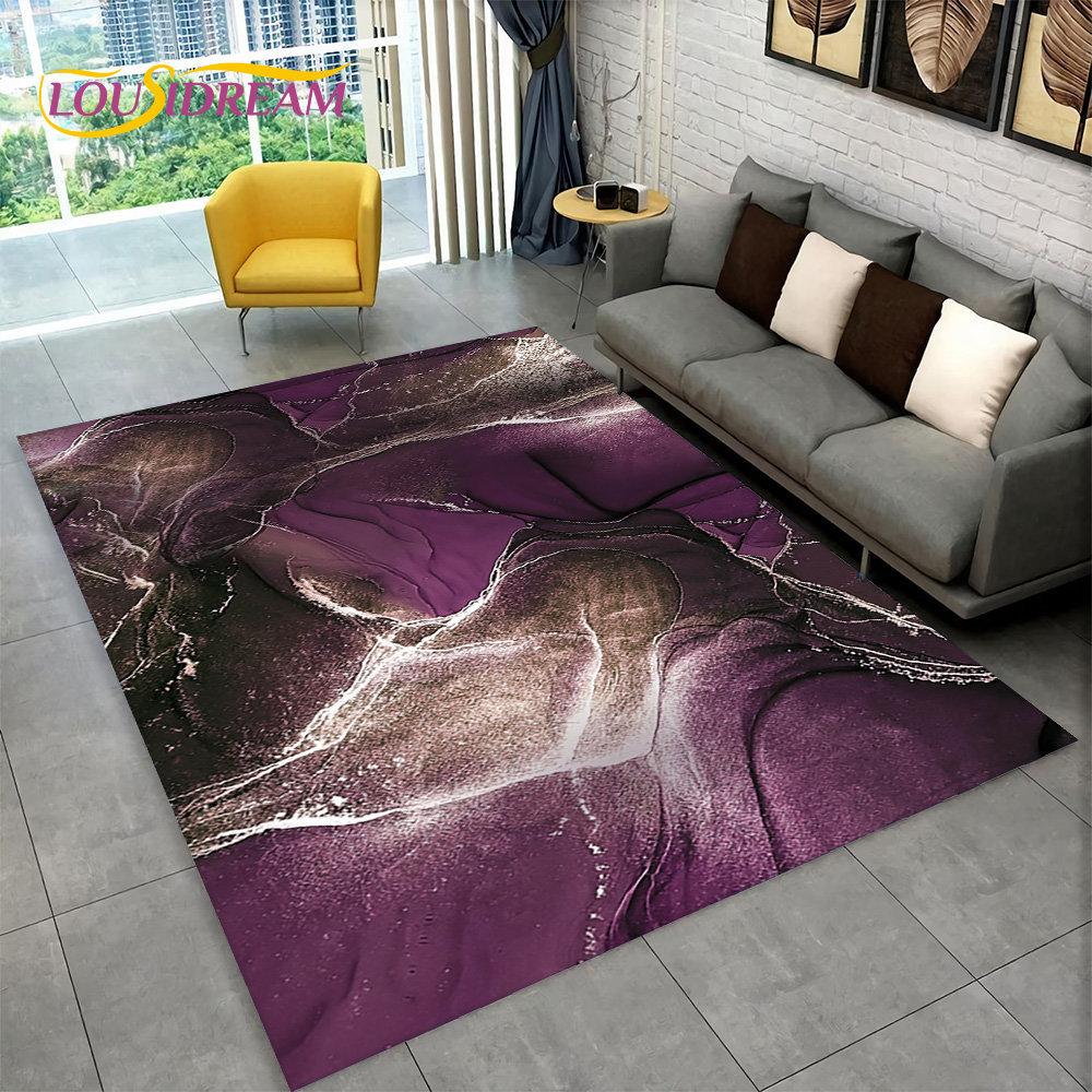 Ковер с геометрическим узором в стиле скандинавского синего золотистого мрамора, ковер для гостиной, спальни, дивана, коврика для двери, детский нескользящий коврик