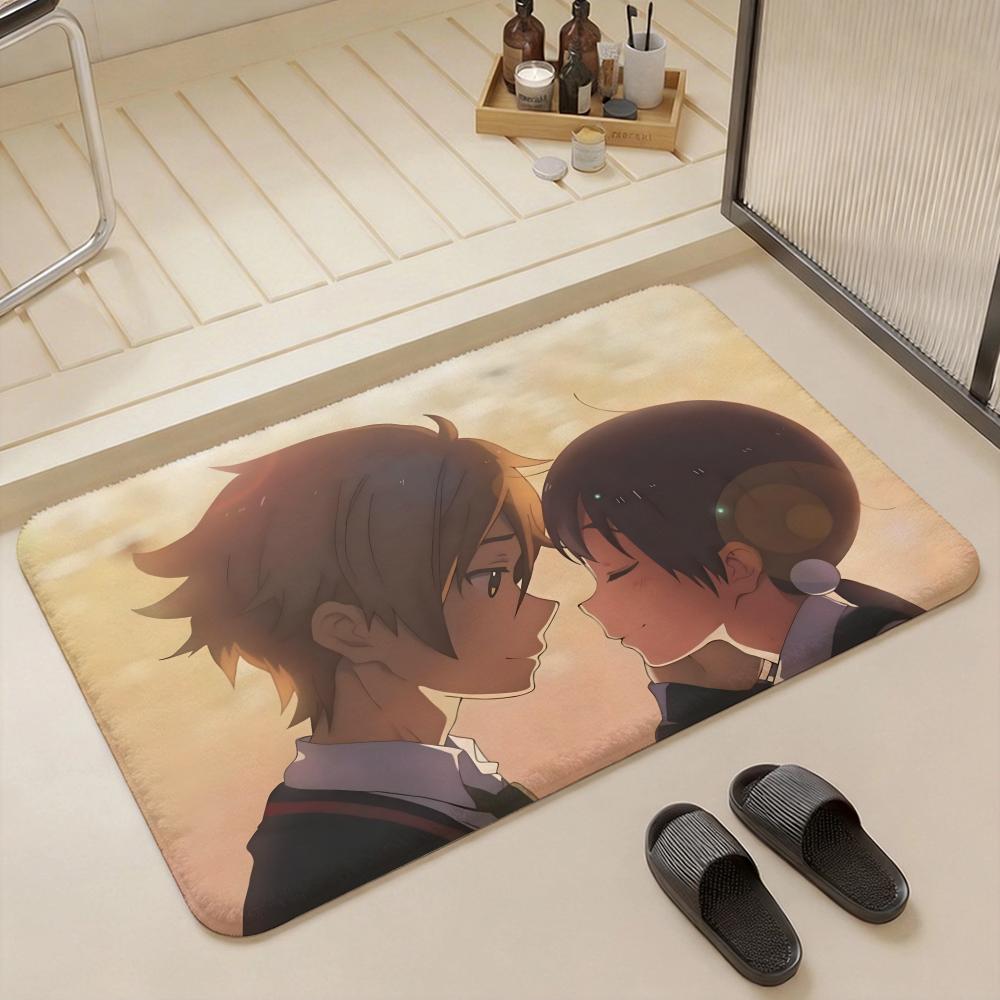Anime T Tamako Market Floor Mat Eco Flannel Doormat Non Slip Odorless Indoor Floor Rug Soft Short Plush Home Mat