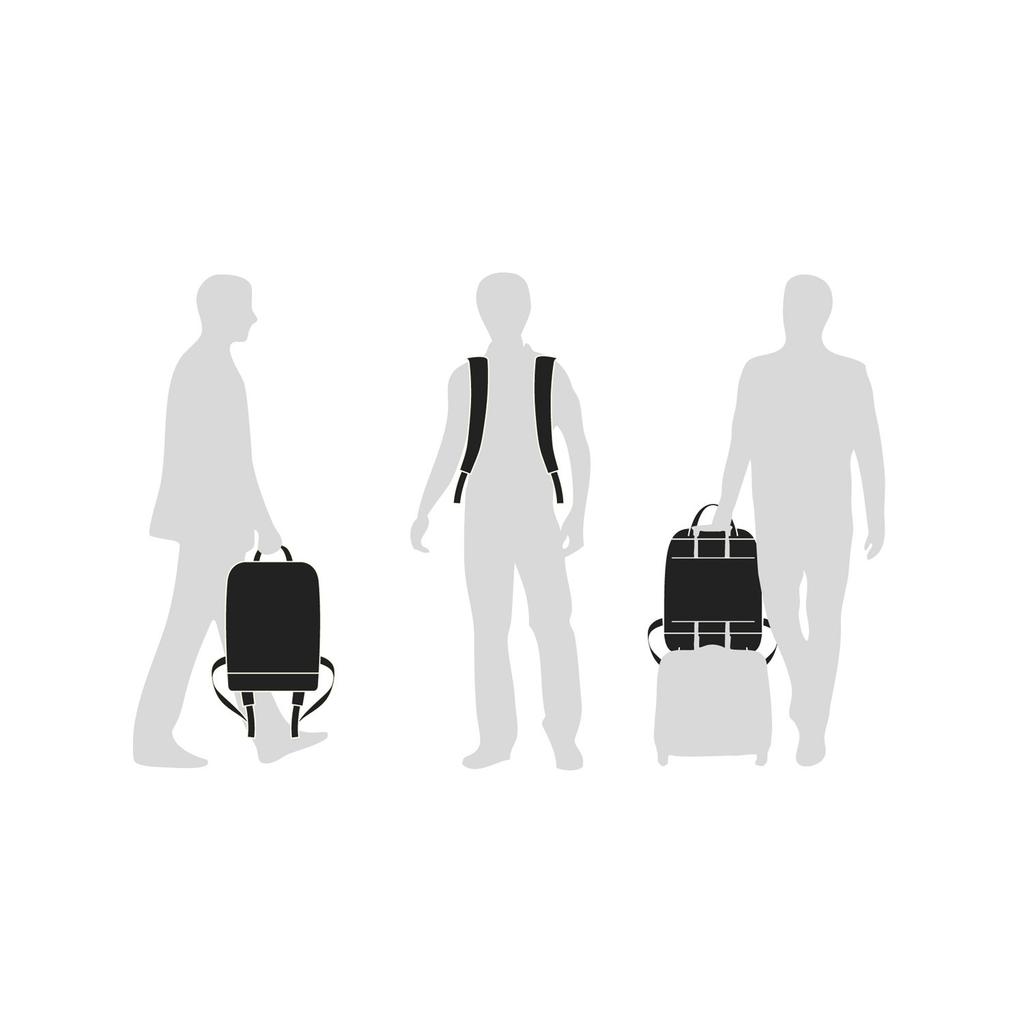 Moleskine ET926MTDBVK6 Business Backpack with 15-inch Laptop Storage, Moss Green, Metro Vertical Device Bag, Sapphire Blue