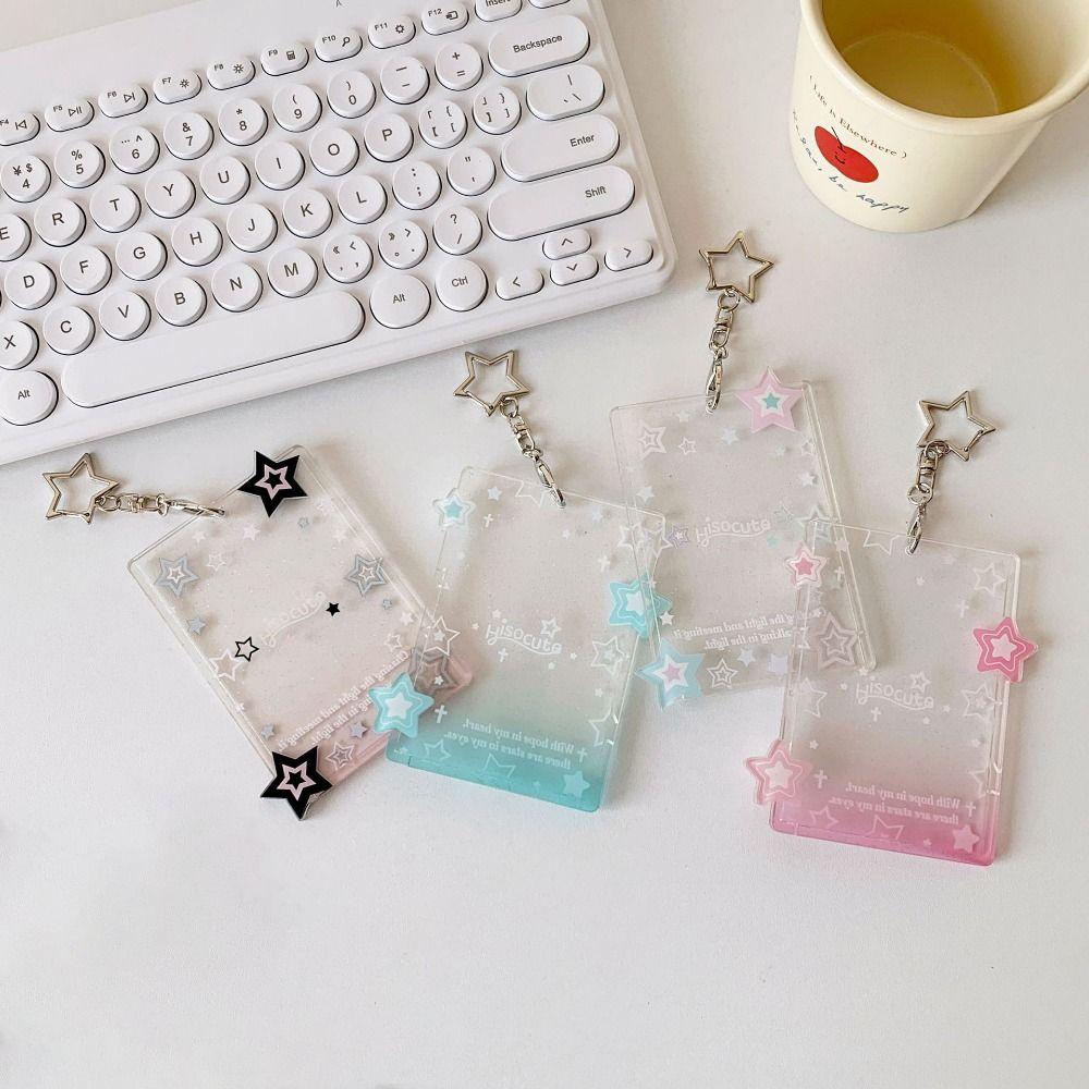 Acrylic Photocard Holder Stars Keychains Creative Idol Photo Holder
