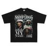 2026 Snoop Dogg Винтажная Западное побережье HIPHOP Футболка с коротким рукавом Hip Hop для рэпа и пения Удобная и дышащая