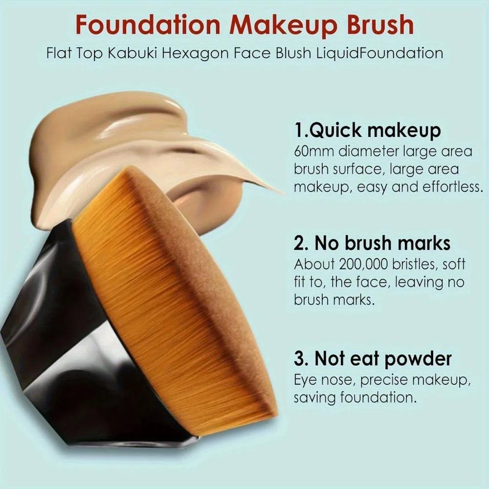 Magic High Density Fiber Makeup Brush Soft No Trace Portable for Girls Liquid Foundation BB Cream Beauty Tool