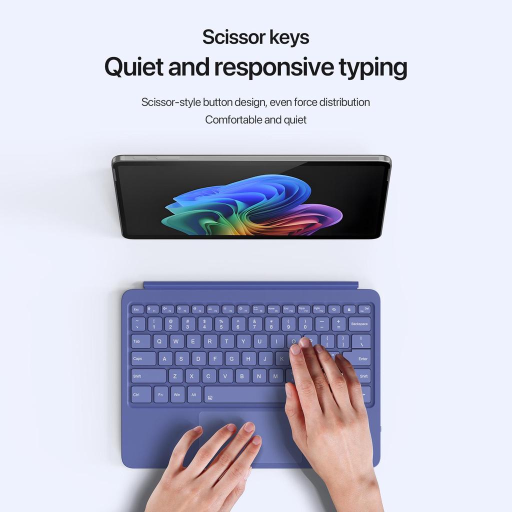 Совместимая магнитная Bluetooth-клавиатура для Microsoft Surface Pro 12 с семицветной подсветкой