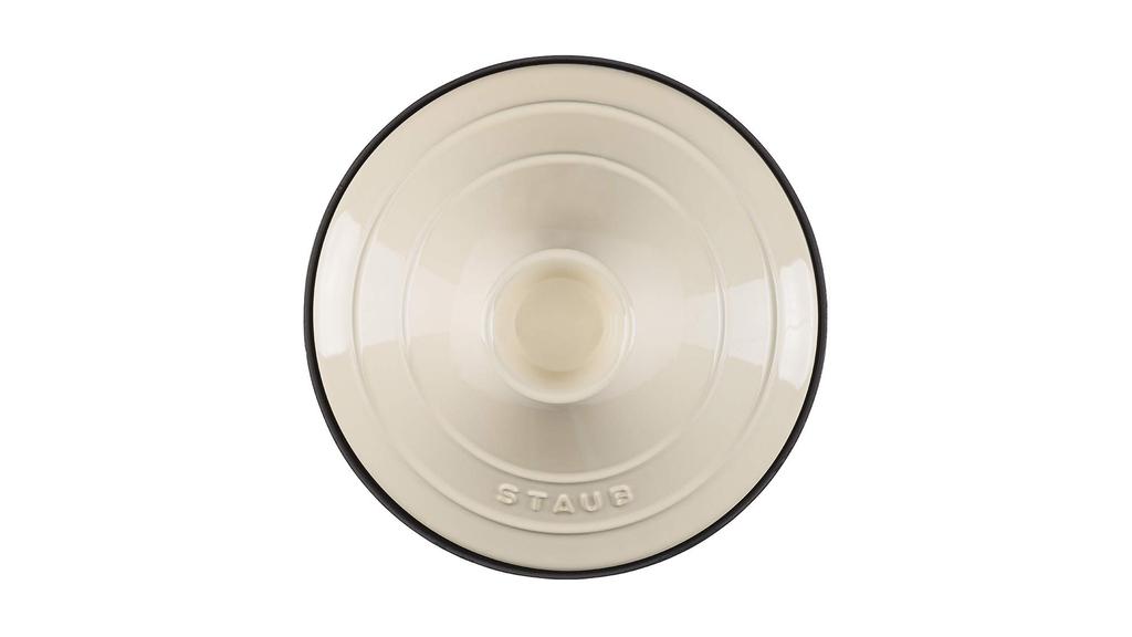 Staub Tagine Enamel Induction Cooktop Compatible Japanese Speciality Pot, Ivory, 20cm, Double-Handled Pot, [Official Retailer] 40509-394