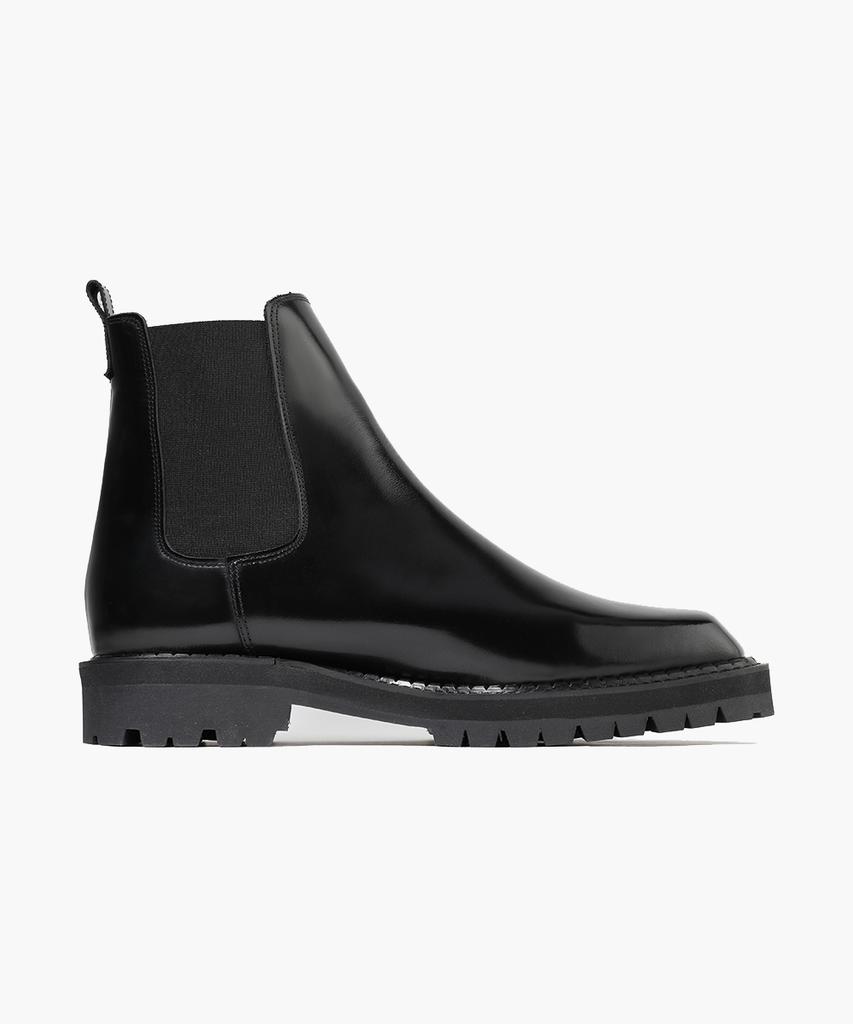 Firenze Atelier [Vibram] Double-Welt Worker Sole Square Toe Chelsea Boots 8701 [Black Box]