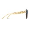 Louis Vuitton Lv Jewel Кошачий глаз Металлические солнцезащитные очки Женские солнцезащитные очки Золотой Z1626U