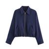2026 spring new European and American cross-border women's clothing street fashion loose zipper jacket w050 6005