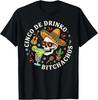Cinco De Drinko Bitchachos Скелет Маргарита Пьющая Унисекс Футболка