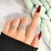 Trendy Gold Silver Color Key Rings For Women Men Lover Couple Rings Set Friendship Engagement Wedding Open Rings Jewelry