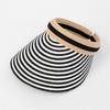 Полосатая солнцезащитная кепка (черный) / Женская летняя солнцезащитная кепка