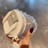 1 шт. Дорожная кружка для воды Блестящие пластиковые кофейные чашки со сверкающим шипованным рукавом Стаканы для питья Летняя зимняя посуда