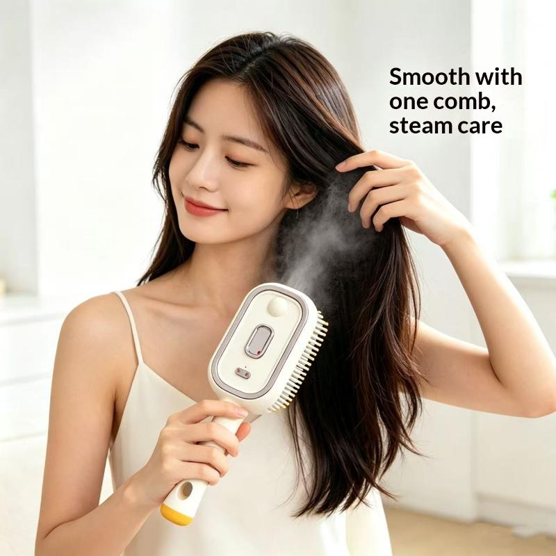 Electric Spray Massage Comb Vibration Scalp Therapy Hair Brush Gentle Non-irritating for Sensitive Scalp Daily Use