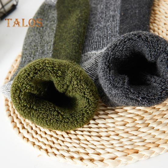 1 пара зимних носков унисекс, шерстяные носки средней длины для походов, спорта, машинной стирки, влагоотводящие, сохраняющие тепло, нескользящие, повседневные чулки