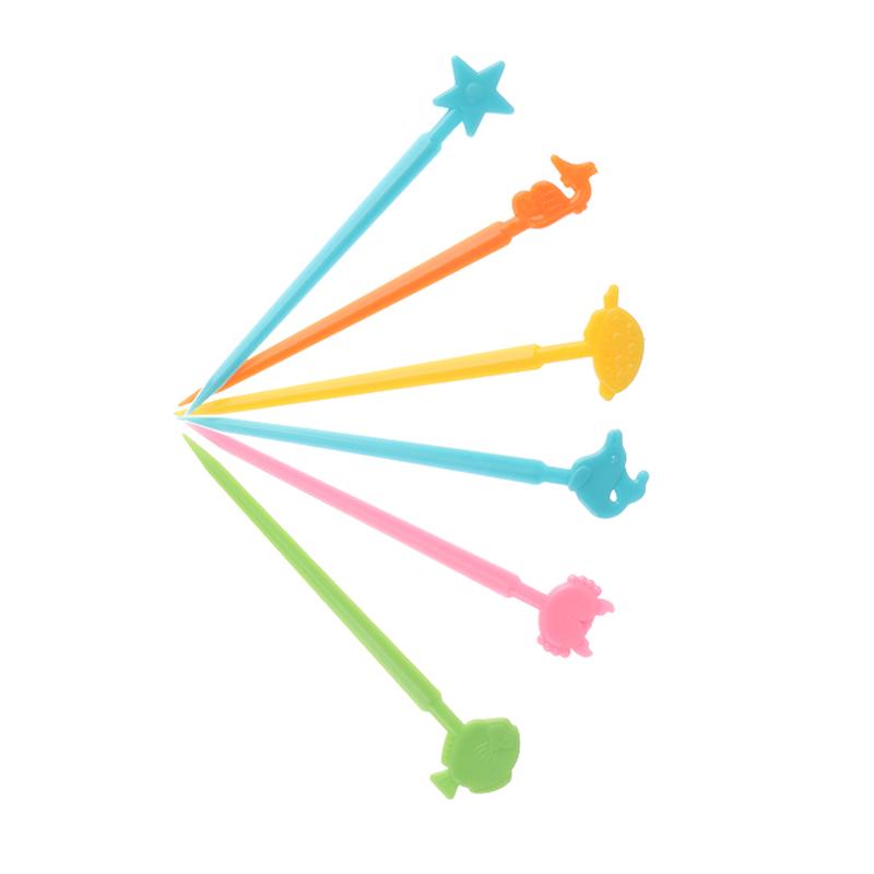 20 шт./набор милых зубочисток с изображением животных, зубочистки с изображением мультфильмов, вилки для фруктов Bento
