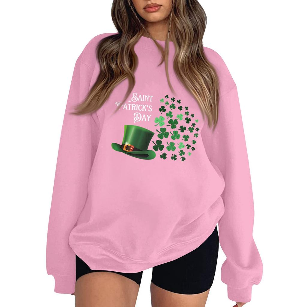 Women's Casual Fashion Valentine's Day Print Long Sleeve O-Neck Sweatshirts Pullover Top