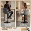 Set of 2 Leathaire Tub Bar Stools - Grey