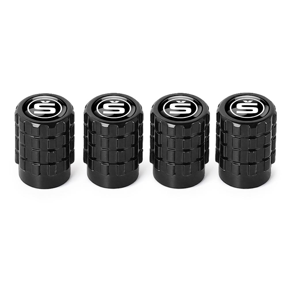 ADT1 Car Styling Metal Car Tire Valve Caps Dust Prevention Accessories For For Skoda Octavia MK2 MK3 A7 Fabia Karoq Kodiaq VII Rapid