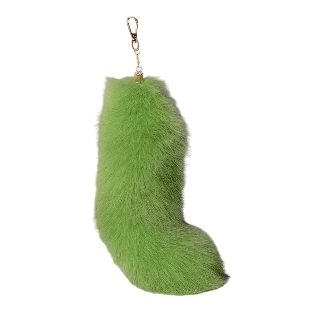 Fluffy Faux Fur Fox Tail Keychain Elegant Keyrings Charm with Foxes Tail Pendant Fashionable Keychain Decorations