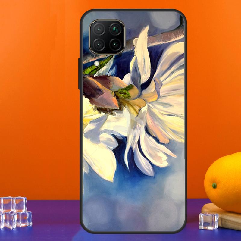 3D Рельефный Цветок Для Huawei Nova 12s 12i 11i 8i 9 10 SE Y91 Y90 Y60 Y70 Y72 Y61 P20 P40 Lite P30 P60 Pro Чехол