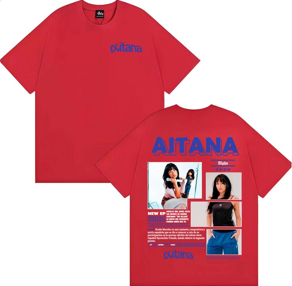 Aitana Cuarto Azul World Tour 2026 Graphic Tshirts Men Women Clothing Fashion Aesthetic Tshirt High Quality Oversized T Shirts