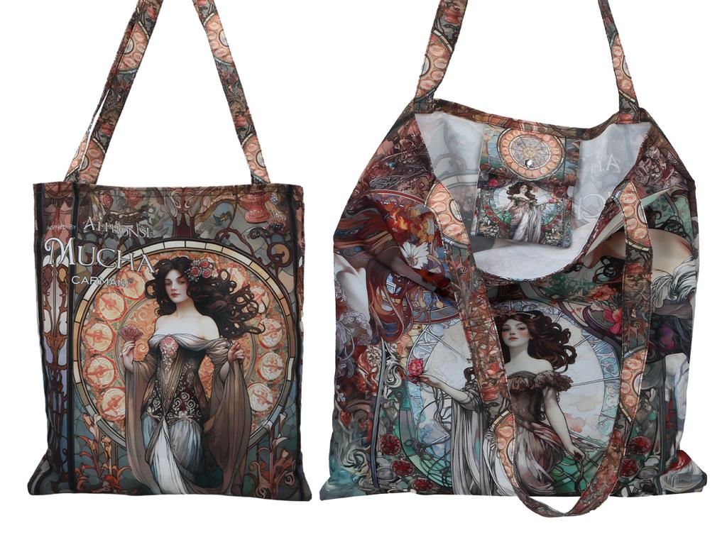 Torba Na Ramię Alfons Mucha Shopperka Zakupy Wielorazowa Secesja Prezent