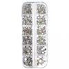 12 Grid 3D DIY Glitter Nail Art Rhinestone Sequins Decoration Manicure Tips