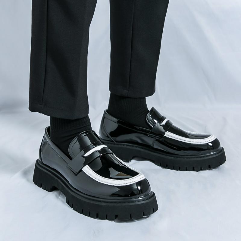 Модные Новые Мужские Деловые Лоферы Толстоподошвенные Дышащие Удобные Модные Маленькие Кожаные Туфли Джентльменские Социальные Туфли Размер 38-46