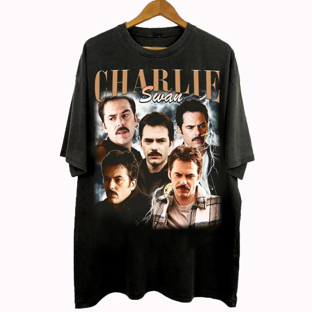 Charlie Swan Printed Womens Tshirt SpringSummer Fashion Trend Pure Cotton Top Neutral Short Sleeve Tshirt