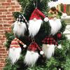 6PCS Christmas Faceless Gnome Doll Elf Pendant Xmas Tree Hanging Ornaments