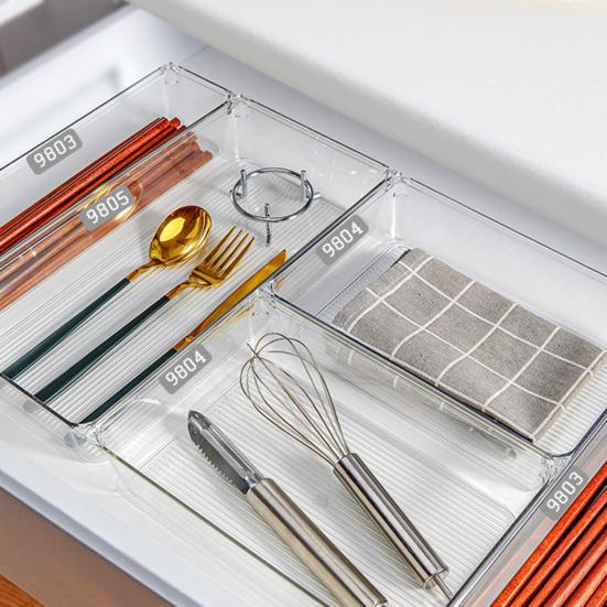 16 шт. универсальные прозрачные органайзеры для ящиков, коробки для хранения, гладкие края, без заусенцев, косметика