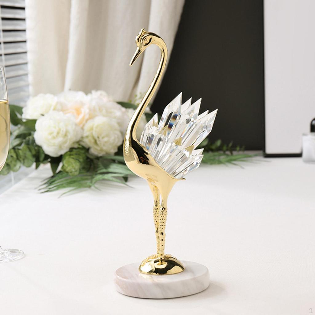 Декоративная статуэтка лебедя, коллекционная настольная скульптура животного для входа