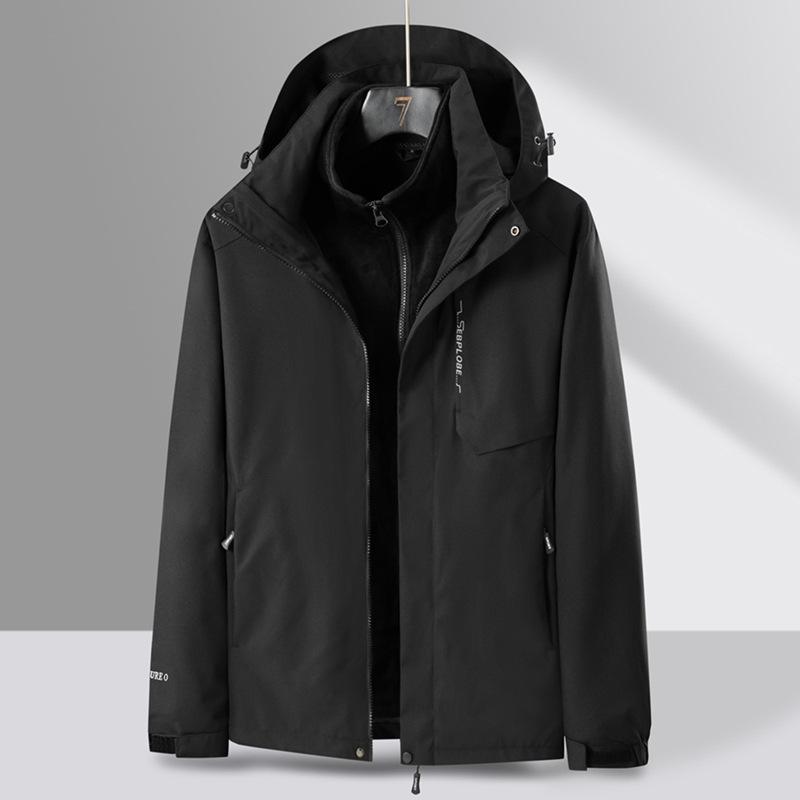 Женская куртка Куртка Куртка Осенью и Зимой Для улицы Три-в-одном Съемная Ветрозащитная Альпинистский костюм В Тибете